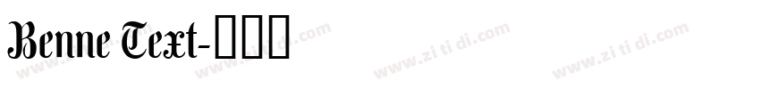 Benne Text字体转换